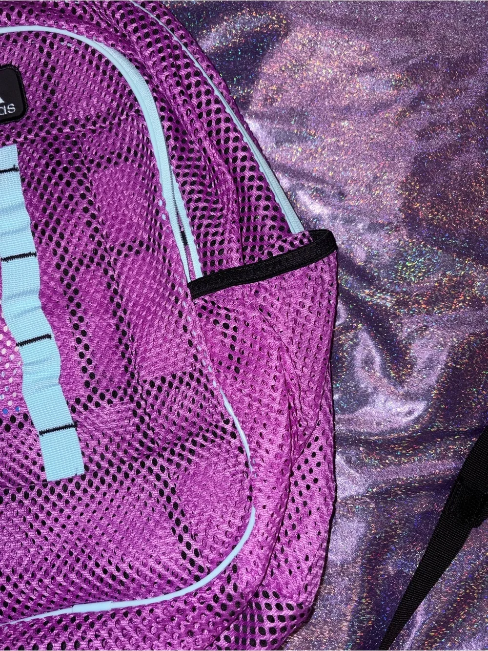 Adidas Mesh Purple Backpack - Picture 3 of 7
